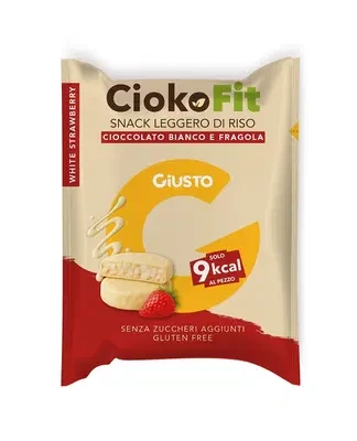 giusto senza glutine ciokofit cioccolato bianco e fragola 30 g